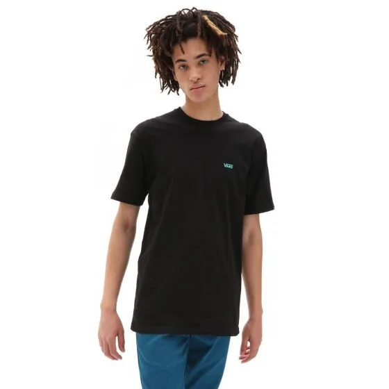 Vans Left Chest Logo T Shirt - Black/Waterfall