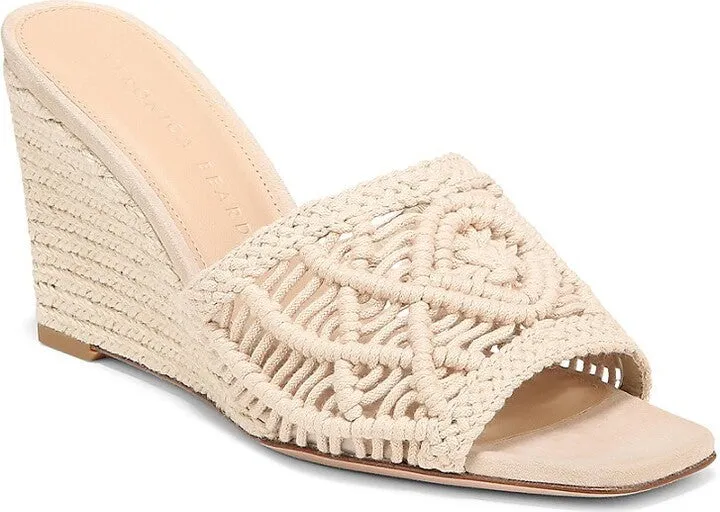 Veronica Beard Women's Ezrah Macrame Wedge Sandals NW/OB