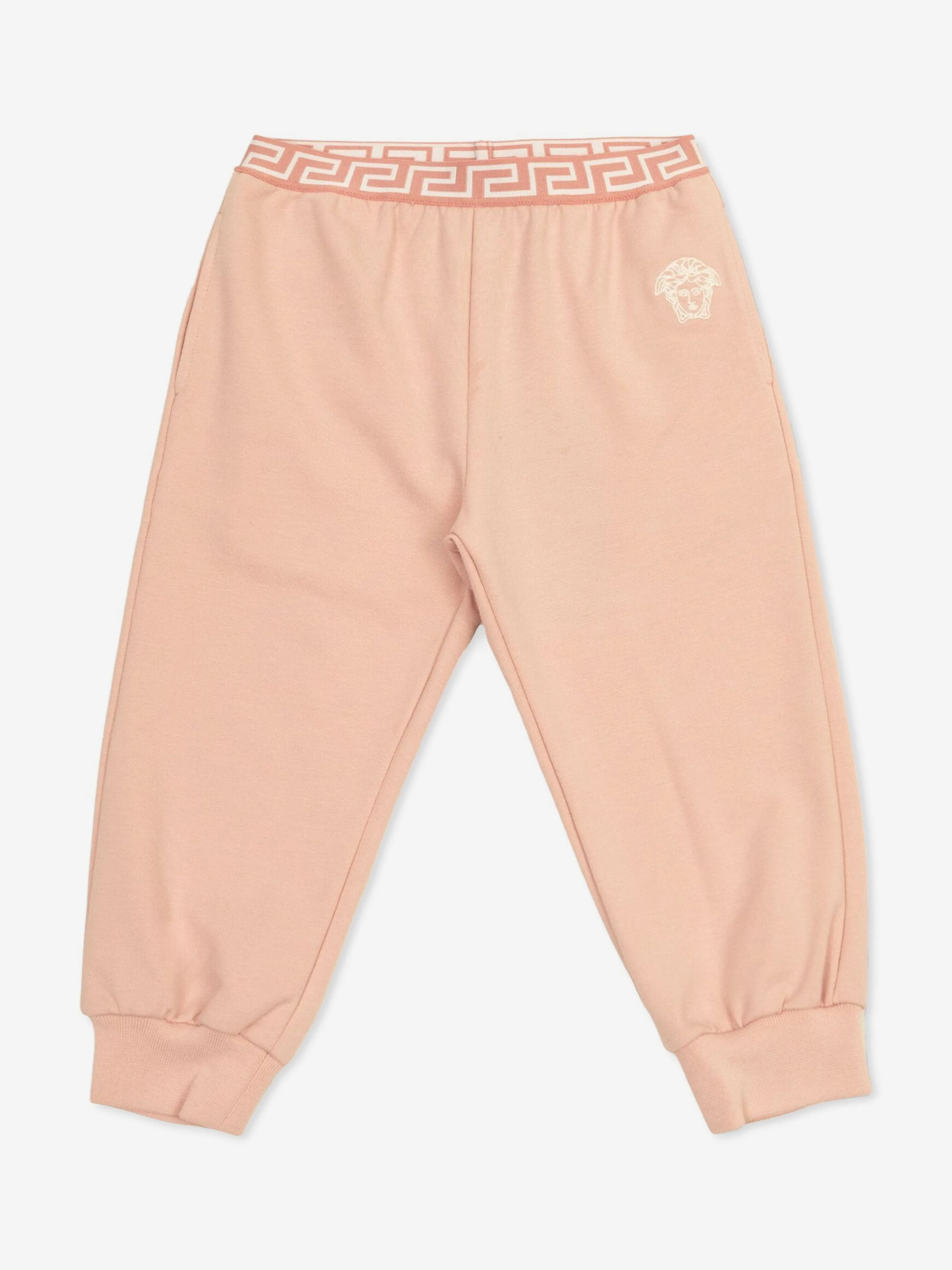 Versace Baby Girls Medusa Logo Joggers in Pink