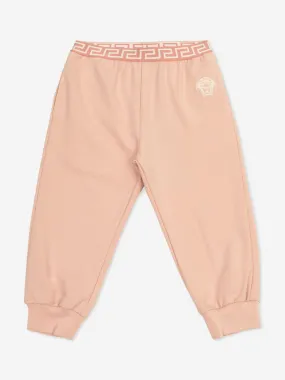 Versace Baby Girls Medusa Logo Joggers in Pink