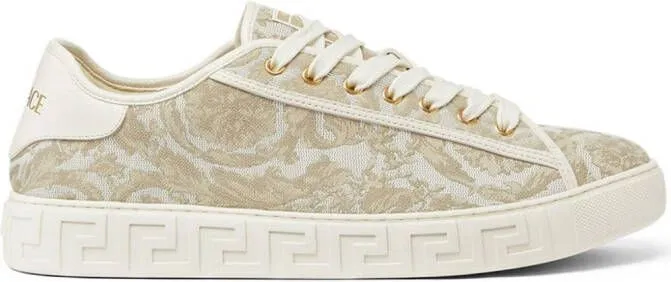 Versace Barocco Greca jacquard sneakers Neutrals