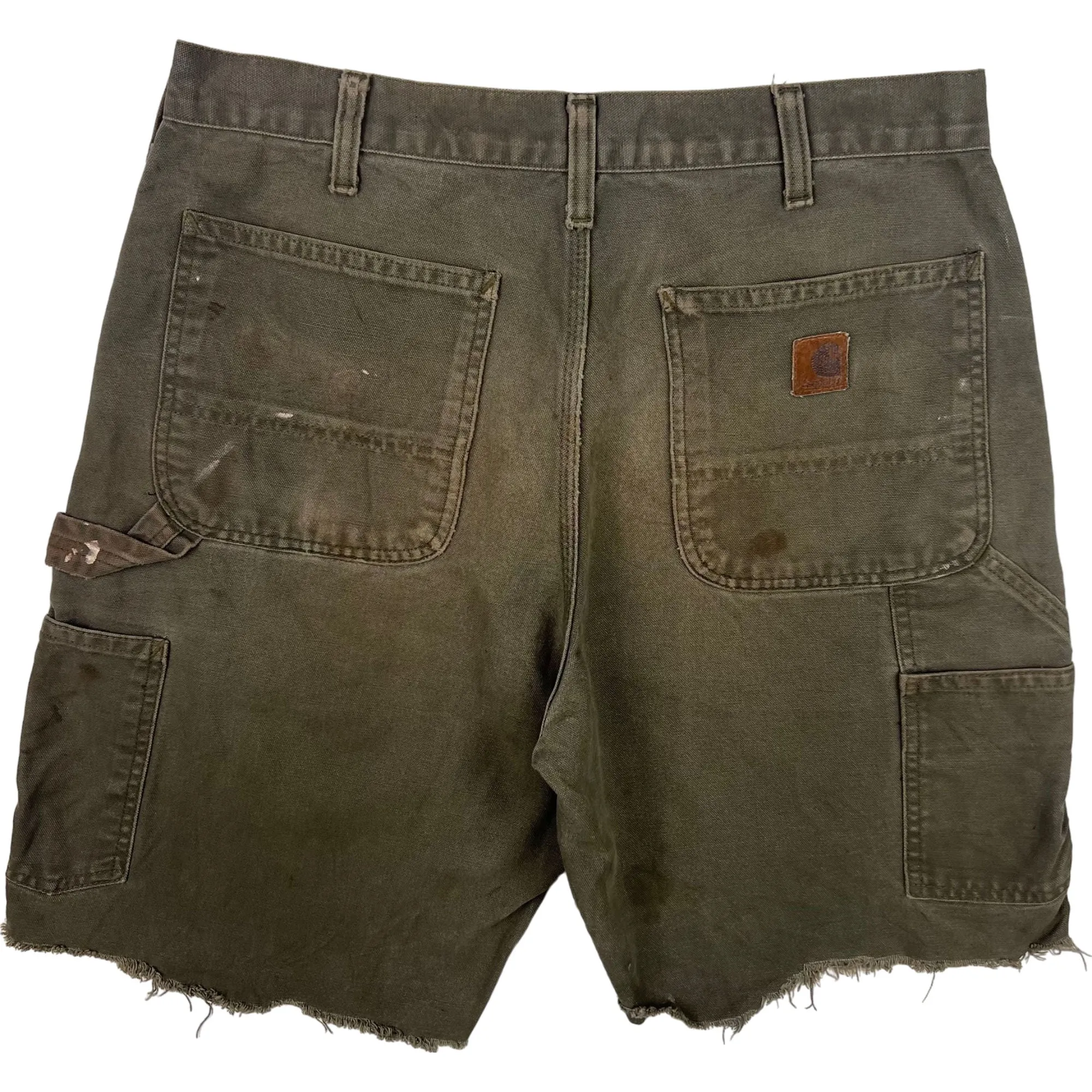 Vintage Carhartt Carpenter Distressed Workwear Shorts Green