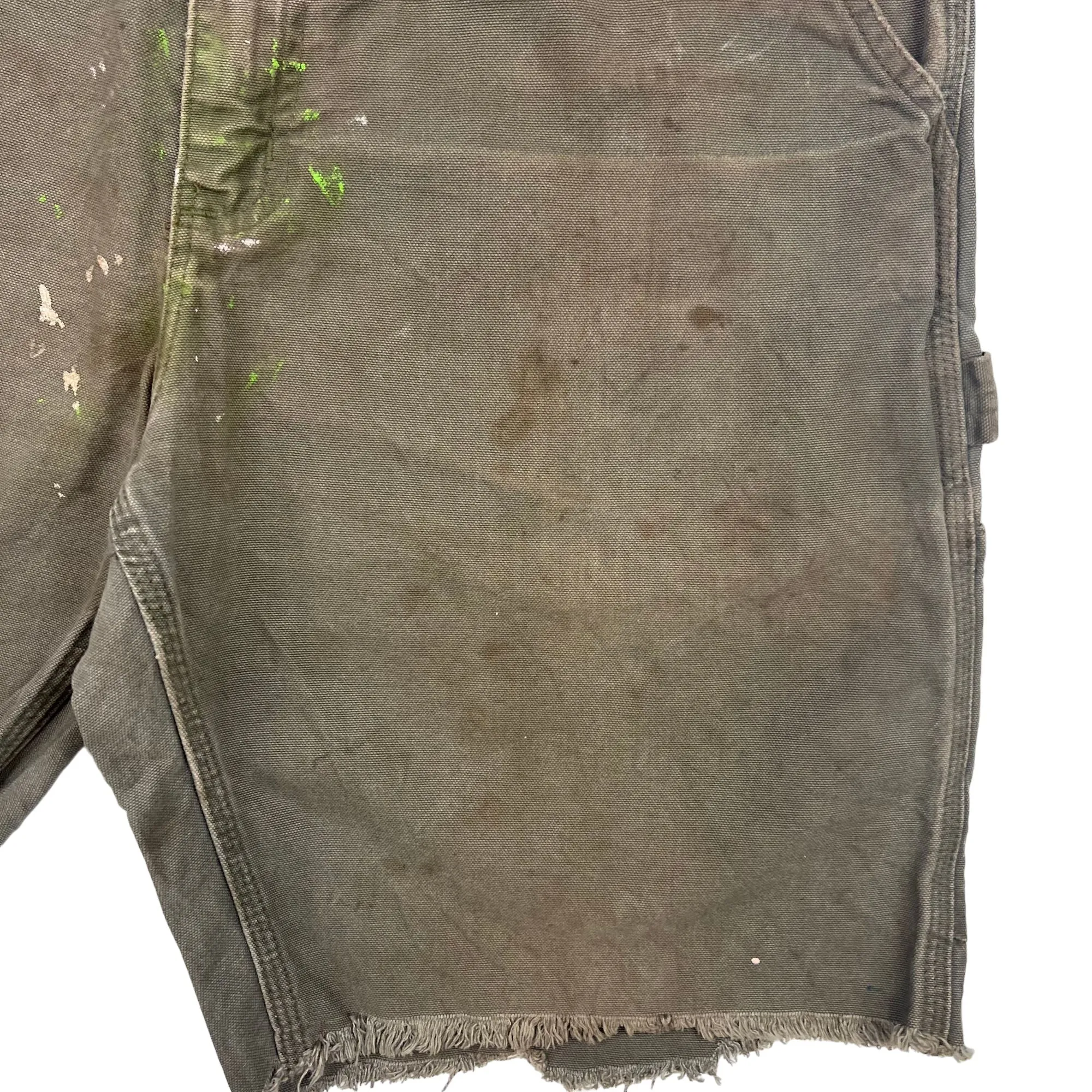 Vintage Carhartt Carpenter Distressed Workwear Shorts Green