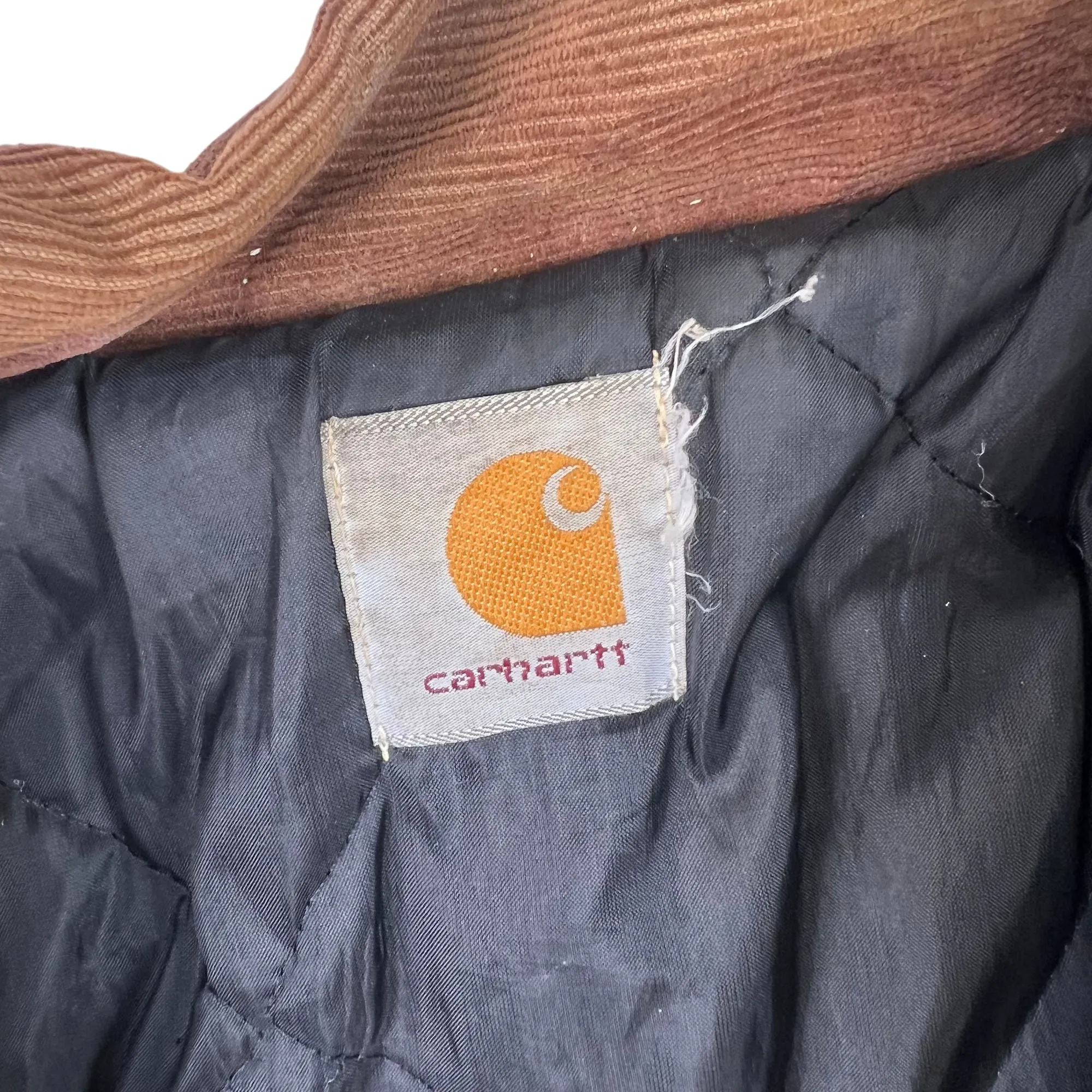 Vintage Carhartt Quilted Lined Canvas Workwear Artic Jacket Beige