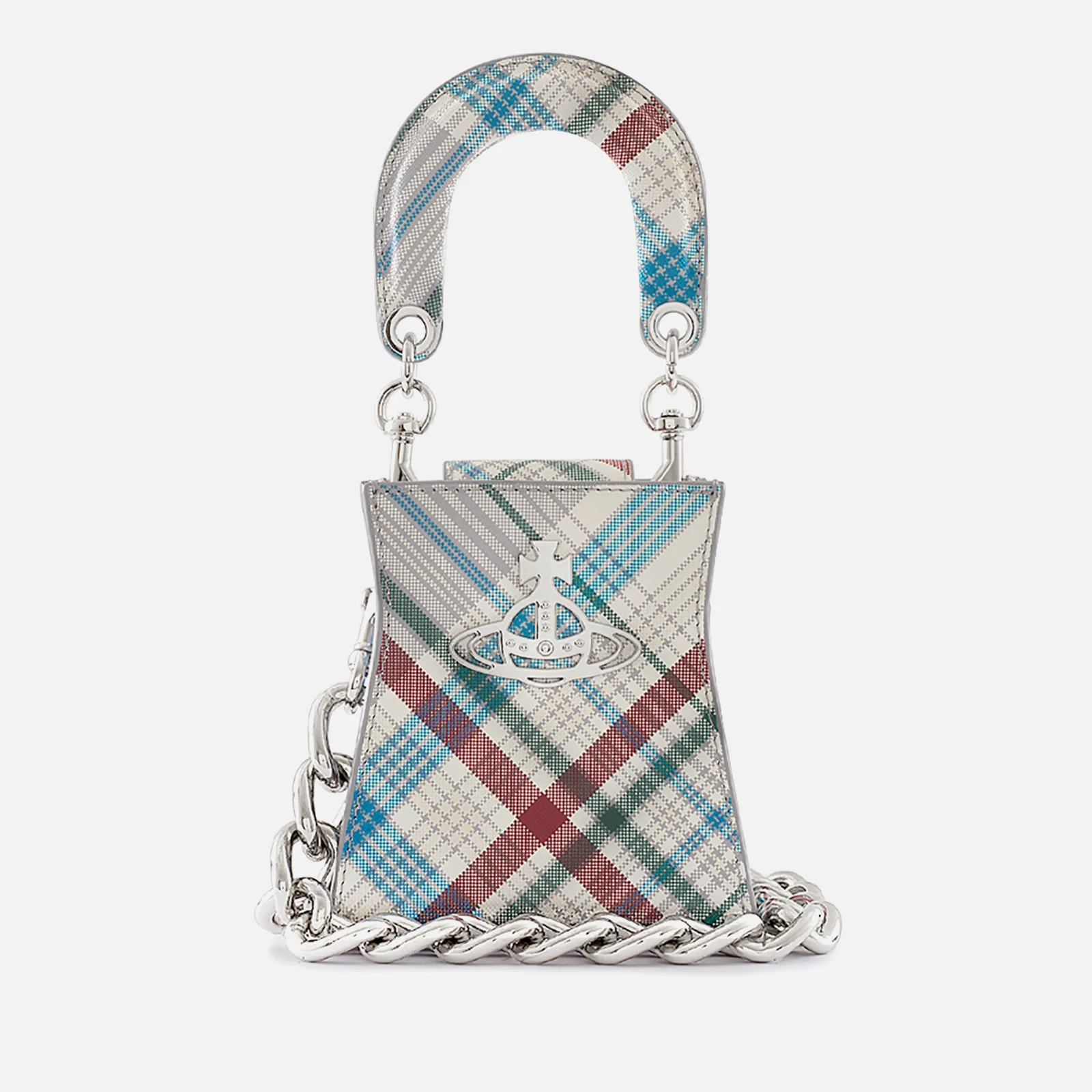 Vivienne Westwood Kelly Tartan Saffiano Small Handbag | Coggles