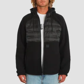 Volcom Muzzer Tripper Lined Hooded Zip Fleece Black