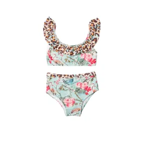 Wild Garden Ruffle Neckline Bikini (Faithful)