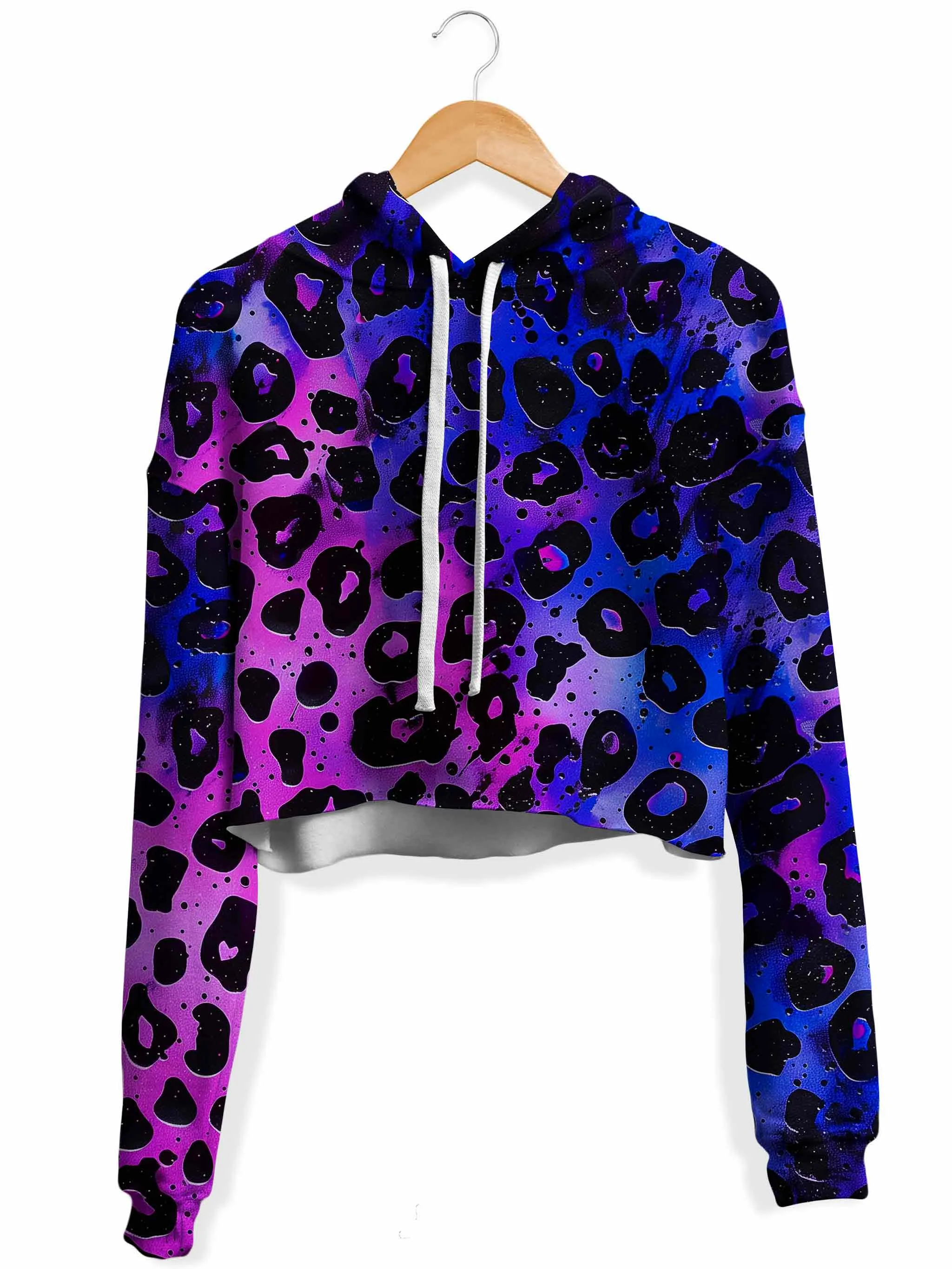 Wild Midnight Fleece Crop Hoodie