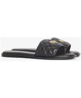 Women's Barbour International Kinghorn Leather Slider Sandals