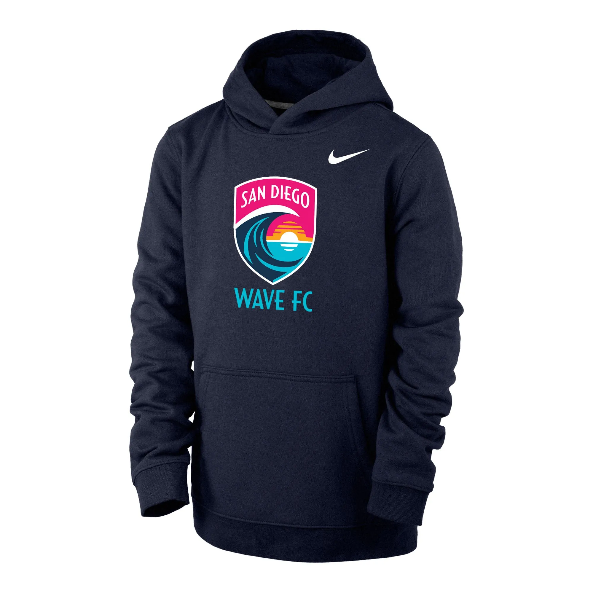 Youth Nike San Diego Wave FC Crest Club Fleece Hoodie