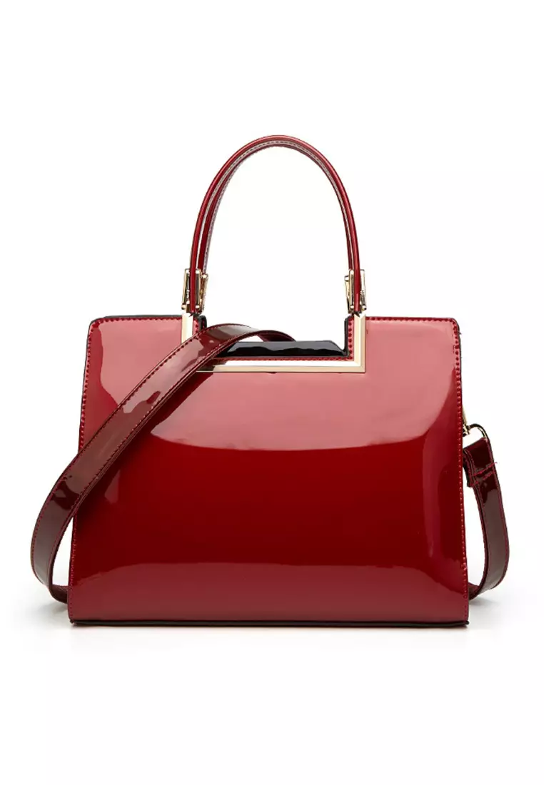 ZITIQUE Classic patent leather handbag